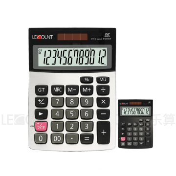 12 chiffres Calculatrice Dual Power Office avec panneau en métal (LC22632)